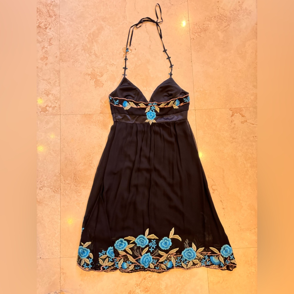Sue Wong 100% Silk Dress Size 4 - Picture 6 of 9